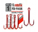 Двойной крючок Fanatik FD-1140 Red № 1 Красный - изображение 2