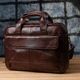 Стильный портфель для мужчин из натуральной кожи Vintage 23040 коричневый - изображение 10
