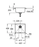 Мийка кухонна Grohe K700U, граніт, прямокут., без крила, 457x406x203мм, чаша - 1, врізна/під стільницю, чорний граніт - изображение 5