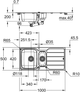 Мийка кухонна Grohe K500, нерж.сталь, прямокут., з крилом, 1000x500x200мм, чаша - 2, врізна, нержавіюча сталь - изображение 6