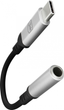 Adapter 3MK USB-C - miniJack Black-Silver (5903108518055) - obraz 3