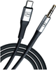 Кабель 3MK AUX USB-C - Jack 3.5 mm 1 m Black (5903108528788) - зображення 1