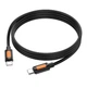 Кабель синхронізації Borofone BX114 Silicone Type-C to Type-C 60W/3A 1 м Black (35940_3605850) - зображення 1