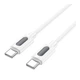 Кабель синхронизации Borofone BX114 Silicone Type-C to Type-C 60W/3A 1 м White (35940_3605849) - изображение 3