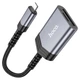 Адаптер перехідник Hoco UA25 2в1 card reader Lightning сірий - зображення 5