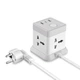 Сетевой удлинитель XO WL20, 20W, Square Socket, 4AC, 2USB-A, 1Type-C, PD, QC, 2m, Белый - изображение 1