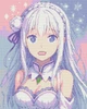 Алмазная мозаика/вышивка Аниме. Эмилия re-zero 40*50 см Оригами - изображение 1