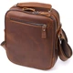 Мужская деловая сумка с ручкой для переноса в руке из натуральной кожи VINTAGE Bag 23033 Коричневый - изображение 2