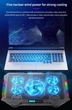 Подставка для ноутбука охлаждающая Givecool S500 с регулировкой угла наклона (до 17", 2USB, 5 вентиляторов, RGB подсветка, подставка для телефона) - изображение 7
