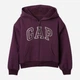 Дитяча тепла толстовка з капюшоном для дівчинки Gap 310691964 128 см Фіолетова (1159839389) - зображення 4