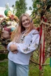 Детская вышиванка для девочки симпатичная подростковая рубашка белая с длинным рукавом 110 Белая - изображение 5
