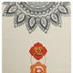 Килимок для йоги Льняний (Yoga mat) двошаровий 3мм Record (розмір 183x61x0,3см, джут, каучук, бежевий, з принтом Мандала Чакри) (FI-7157-1) - изображение 3