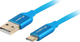 Kabel Lanberg USB-A - USB-C 1.8 m Blue (CA-USBO-22CU-0018-BL) - obraz 1
