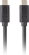 Кабель Lanberg USB-C 3.1 gen 2 M/M PD 100W 1.8 m Black (CA-CMCM-32CU-0018-BK) - зображення 3