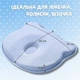 Подушка ортопедическая детская BabyComfort PAPAELLA 27х22х3 см с эффектом памяти, в форме мишки голубая - изображение 2