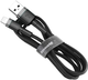 Кабель Baseus Cafule Cable USB For Lightning 2.4A 0.5m Gray+Black (CALKLF-AG1) - изображение 2