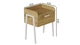 Тумба модульная Ferrum-decor Бетти 540x450x320 металл Белый ДСП Дуб Дуб Артизан 16 мм (FRD-102995) - изображение 3