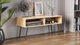 Тумба под ТВ Невада Ferrum-decor 45x100x38 Черный металл ДСП Дуб Артизан 16 мм (FRD-106726) - изображение 3