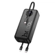 Павербанк Hoco J132B 30000 mAh 22.5W USB/Type-C Power Bank зі швидкою зарядкою 22.5W+PD20W та вбудованими кабелями 2Type-C/Lightning Black - зображення 3