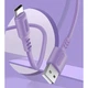 Дата кабель USB 2.0 AM to USB-C 1.0m soft silicone violet ColorWay - изображение 4