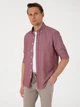 Рубашка хлопковая мужская Pierre Cardin G021SZ004-000-2211547(Bordo) M Бордовая (8683858544425) - изображение 4