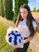 БУКЕТ ИЗ МЫЛЬНЫХ РОЗ СИНЕ-БЕЛЫЕ 35 шт - изображение 3