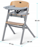 Дерев'яний стільчик для годування Kinderkraft Livy Oak з гойдалкою Calmee (5902533919031) - зображення 8