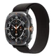 Нейлоновий ремінець broband Cloth Sport для Samsung Galaxy Watch Ultra (2024) - чорний - зображення 2