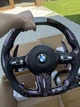 Руль из кованого карбону фіолетовий BMW M + Led екран F-Series F15 F16 F20 F21 F25 F26 F30 F31 F32 F34 F35 F36 - изображение 3