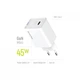 Зарядное устройство ColorWay GaN Mini 45W PD Port PPS USB-C white (CW-CHS057PD-WT) (255655) - изображение 7