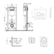 Готовое решение Qtap для ванной комнаты: подвесной унитаз Jay Ultra Quiet 485x360x320 + комплект инсталляции Nest 4 в 1 (круглая клавиша Chrome) - изображение 2