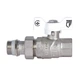 Кран шаровой "Американка" SD Forte 1/2" с антипротечкой прямой SF222W15 - изображение 1