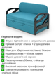 Диван Алтона 138×82 см, аква - изображение 3