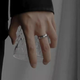 Кольцо Мебиуса плетеное кольцо колосок регулируемое серебряный цвет - изображение 4
