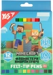 Фломастеры YES Minecraft Амортизирующие 12 цветов (650582) (5056574454928) - изображение 1