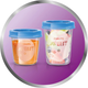 Zestaw pojemnikow do przechowywania pokarmow Philips Avent SCF721/20 10 x 180 ml + 10 x 240 ml z zakrętkami + 1 łyżeczka (8710103671800) - obraz 2