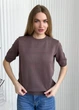 Женская футболка вязаная ART KNIT шоколад, M 040583 - изображение 7