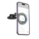 Автотримач для телефона HOCO H77 View folding magnetic ring car holder (center console) Black Metal Gray (6942007647878) - изображение 3
