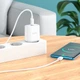 Мережевий зарядний пристрій з кабелем HOCO C104A Stage single port PD20W charger set (Type-C to Type-C) (EU) White (6931474782915) - зображення 9