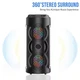 Безпровідна колонка з RGB-підсвічуванням і пультом ДК Sing-e ZQS4243 2x8W, 1800 mAh Чорний 38565 - зображення 7