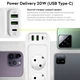 Сетевой фильтр-удлинитель RZTK Power Strip Pro 5 + 2 USB-A + USB-С (PD20W) White 2 м (2025) - изображение 7