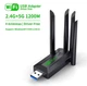 Двухдиапазонный адаптер Vaorlo Wi-Fi 1200 Мбит/с 2.4/5 ГГц - изображение 3