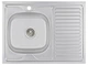 Кухонна мийка Brinex 6080-L 0.6 мм, накладна BRIN6080LSAT06 - зображення 1