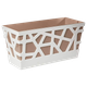 Вазон Idel Flowerbox прямокутний коричневий/білий 40см (730027) - изображение 1