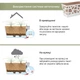Вазон Idel Flowerbox прямокутний коричневий/білий 40см (730027) - изображение 11