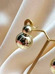 Женские сережки Дутые два шара Бижутерия на каждый день jewelry Золотые - изображение 7