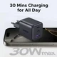 Зарядний пристрій UGREEN 30W GaN Fast Charger (x515), 3-Port, мережевий, PD3.0, QC3.0, USB 2C1A - зображення 2