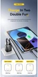 Зарядний пристрій Essager 33W GaN TypeC USB Цифровий дисплей PD+QC Швидка зарядка для Apple iPhone, iPad, MacBook, Samsung, Xiaomi, для ноутбуків Black - зображення 2