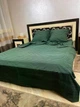Постільна білизна бавовняна Смужка Двоспальна 180 x 220 Бязь Зелена 50 х 70 - зображення 1