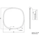 Зеркало Devit Ovale 90x90 см с LED-подсветкой, тачсенсором и подогревом 4409090 - изображение 5